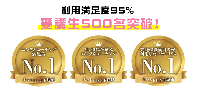 利用満足度95% 受講生500名突破!